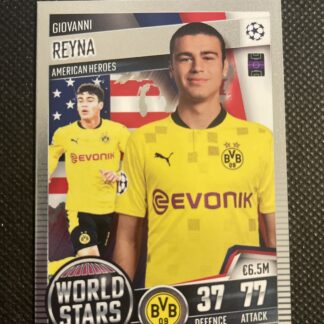 2020-21 Topps Match Attax 101 World Stars Giovanni Reyna #144