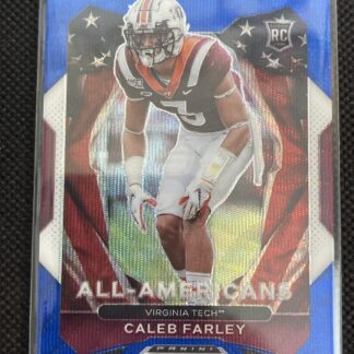 2021 Panini Prizm Draft Picks Blue Prizm Caleb Farley Americans /249 RC Virginia