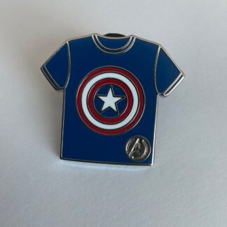 2024 WDW Hidden Disney Mickey Marvel T Shirts Shirt Pin Captain America Blue C5