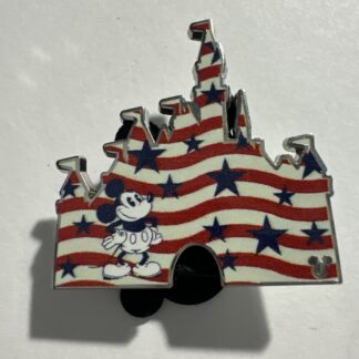 2025 DLR Disneyland Castle American Flag Hidden Mickey Disney Pin Patriotic B5