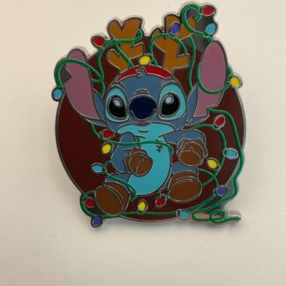 2025 Disney Park Merry Stitchmas Holiday Mystery Stitch REINDEER LIGHTS Pin F8
