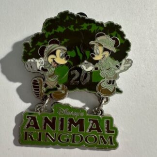 Animal Kingdom 20th Anniversary Mickey Minnie Logo Disney Pin 127915 (E0)