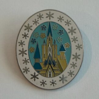 Arendelle Castle - Frozen - Booster - Oval with Snowflakes 2013 Disney Pin H5