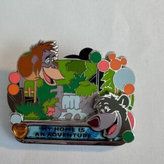 DL Baloo And King Louie Adventure Disneyland Is Home Jungle LE Disney Pin (D6)