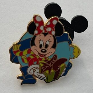 DL Minnie Holding A Present Christmas Mini Disney Pin LE 1000 (C7)