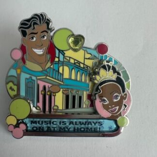 DL Tiana and Naveen Adventure Disneyland Is Home Pin LE (A1)