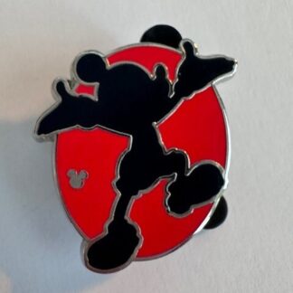DLR Hidden Mickey 2018- Red Silhouette Mickey Presenting Disney Pin (A0)