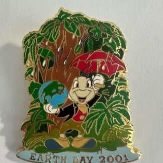 DLR - Jiminy Cricket - Rainy Day - Earth Day 2001 Pinocchio Disney Pin F0
