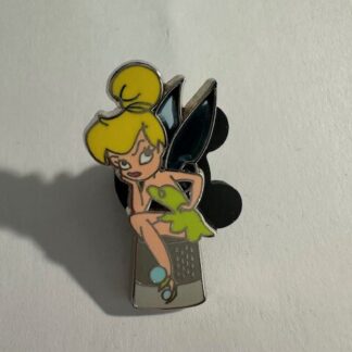 DS Pouting Tinker Bell Sitting On A Thimble Peter Pan Disney Pin (E8)