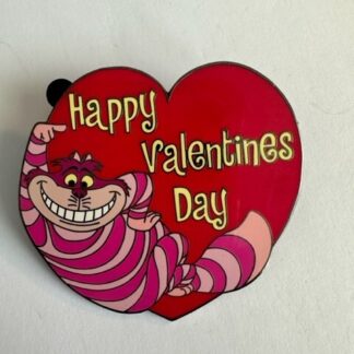 Disney Auctions Alice Cheshire Cat Happy Valentine's Day Heart LE 500 Pin (C4)