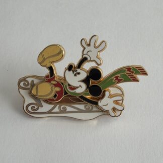 Disney Disneyland DLR Cast Exclusive Mickey on a Sled Pin Slider LE 3000 G9