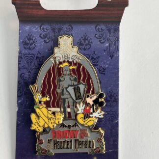 Disney Friday The 13th At Haunted Mansion Mickey Pluto Armor Pin LE 1500 53657 B