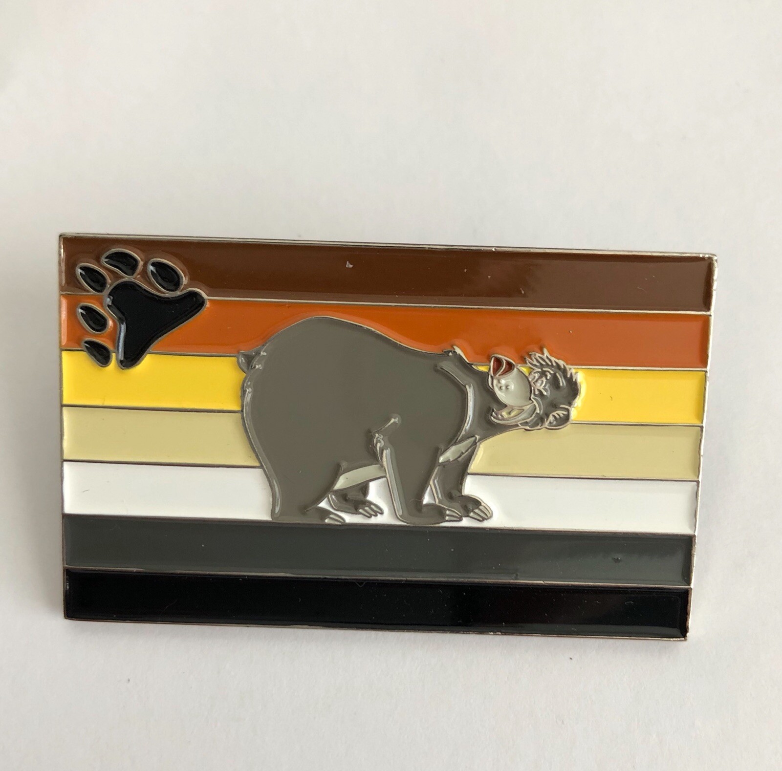 Disney Jungle Book Baloo Color Black Paw Print Fantasy Pin LE