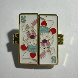 Disney Loungefly Pin Alice in Wonderland Hinged Card Series White Rabbit H8