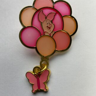 Disney Loungefly Winnie Pooh Piglet Balloon Portrait Stained Glass Dangle Pin G9