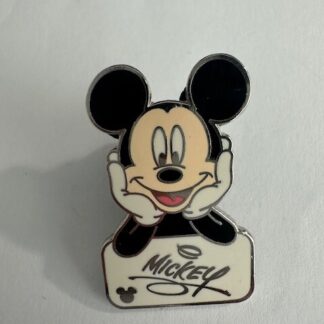 Disney Parks Mickey Mouse Autograph Pin Hidden Mickey Booster (E9)