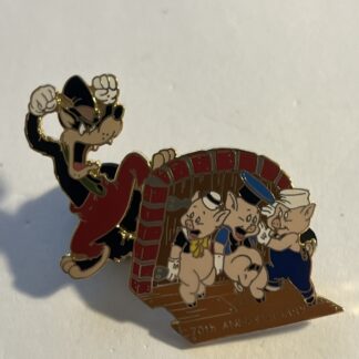 Disney Pin 3 Little Pigs & Big Bad Wolf 70th Anniversary Pin (A9)