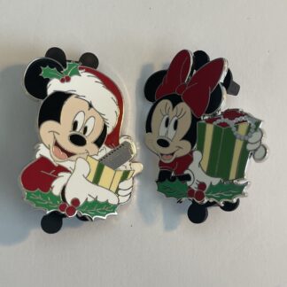 Disney Pin Reveal Conceal Holiday Present LE 1000 Completer Minnie & Mickey (B9)