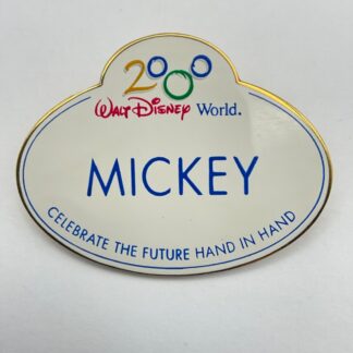 Disney WDW Mickey Mouse Name Tag Millennium 2000 Cast Pin G2