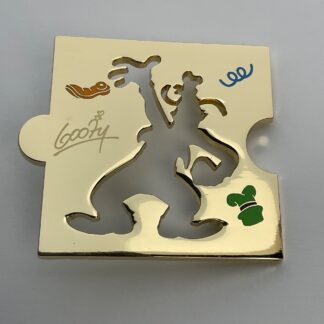 Goofy Monogram Disney Mickey and Friends Gold Puzzle Mystery Pin G5