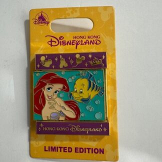 HKDL Ariel The Little Mermaid Flounder Ursula Slide LE 500 Disney Pin (B)