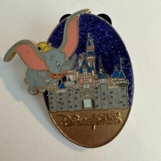 HKDL Hong Kong Disneyland Character Castle Dumbo Mystery Glitter Pin (C8)