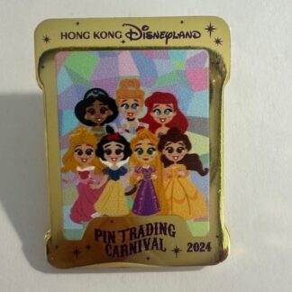 HKDL Pin Trading Carnival 2024 Princess Ariel Golden Playing Card Disney Pin F0
