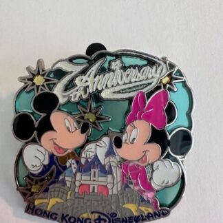 Hong Kong Disney Pins 7th Anniversary Mickey Minnie LE500 - HKDL  (D5)