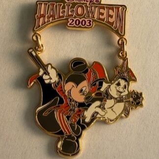 Japan - Mickey Mouse and Ghost - Halloween 2003 - Dangle - TDL Disney Pin C9