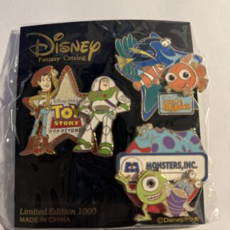 Japan Senshukai Disney Fantasy Catalog 3 Pin Set LE 1000 Disney Pin (B)