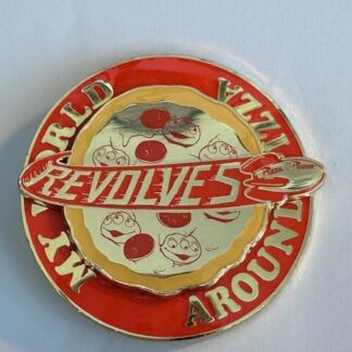 Little Green Men My World Revolves Around Pizza Toy Story Flair Disney Pin (D6)