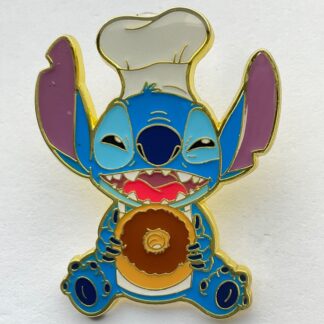 Loungefly Chef Stitch Holding Chocolate Frosted Donut Disney Pin G2