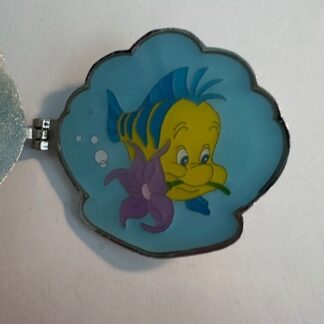 Loungefly Disney Princess The Little Mermaid Hinge Shell Flounder Pin (A1)