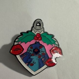 Loungefly Lilo and Stitch Christmas Holiday Ornament Mistletoe Disney Pin F8
