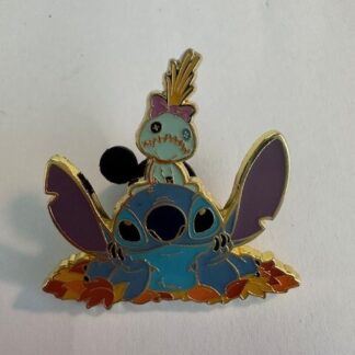 Loungefly Stitch Scrump Lilo & Stitch Laying In Leaves Mystery Disney Pin (C6)