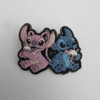 Loungefly Stitch and Angel Eating Ice Cream Vacation Free-D 2025 Disney Pin F2