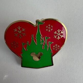Mickey Icon Castle Heart Snowflakes Flair Holiday Christmas Disney Pin (D1)