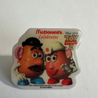 Mr. and Mrs. Potato Head Toy Story 2 McDonald's Disney Pin D8