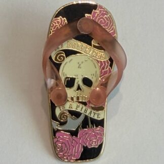My Boyfriend is a Pirate Skull Sandal Flip Flop 2008 Left Disney Pin H0
