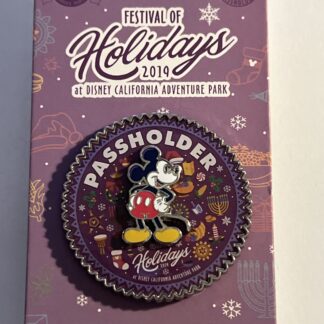 PASSHOLDER MICKEY Disney California Adventure Festival Holidays 2019 Pin DCA LE