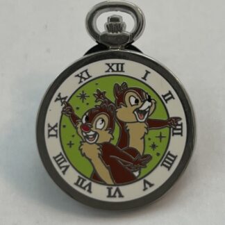 PWP Pocket Watch Pin Set Chip And Dale Clock Disney Pin (A2)