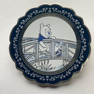 Pooh Piglet Ceramic Tonal Floral China Plate Mystery Loungefly Disney Pin G6