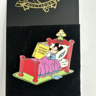 Rare Disney Auctions Mickey Mouse In Bed Reading Bedtime Stories LE 100 Pin (B)