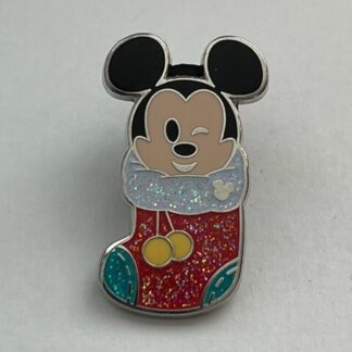 SDR Hidden Mickey Christmas Stockings Mickey Glitter Winking Disney Pin (A1)