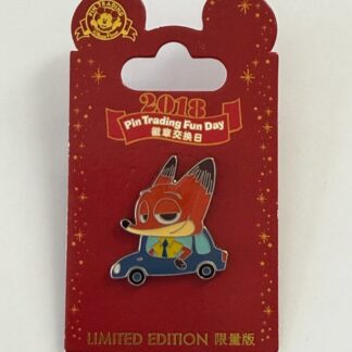 SDR Nick Wilde Zootopia - Racing Game Car Pin Trading Fun Day 2018 Disney Pin B