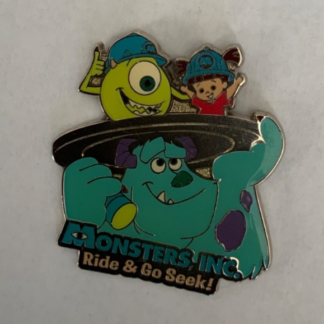 TDR Mike Sulley and Boo Monsters Inc. Ride and Go Seek Attractions Disney Pin F0