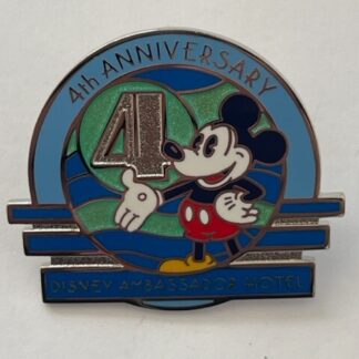 Tokyo Disney Ambassador Hotel LE Pin 4th Anniversary Mickey Blue TDR (B4)