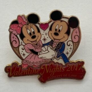 Tokyo Disney Pin 2017 mickey minnie mouse valentine japan disneyland TDL (C9)