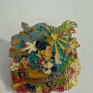 Tokyo Disneysea Pin Summer Oasis Splash Mickey Genie Chip Dale (E2)