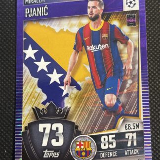 Topps Match Attax 101 2020 21 Purple Parallel Edition #73 Miralem Pjanic